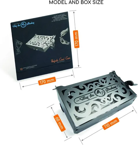 Miniatura 3 de Rompecabezas de metal 3D para adultos, estuche de metal perfecto con mecanismo de apertura, kit de bricolaje de metal, hermosa funda de metal