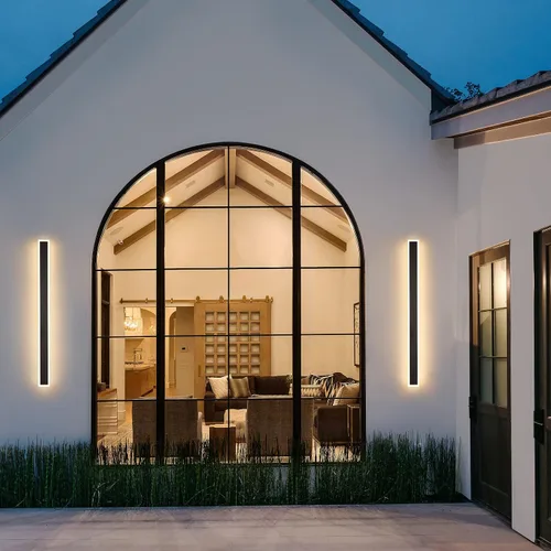 Miniatura 4 de Luces modernas para exteriores, aplique LED de 26 W, 3000-6000 K, 51.2 pulgadas, acrílico blanco esmerilado, lámpara exterior resistente al agua