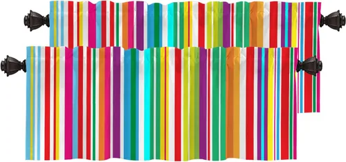 Miniatura 92 de Cortinas de cocina de hojas de arce otoñales para ventanas, hojas verdes y rojas sobre cenefas opacas negras, tratamientos de ventana de poliéster