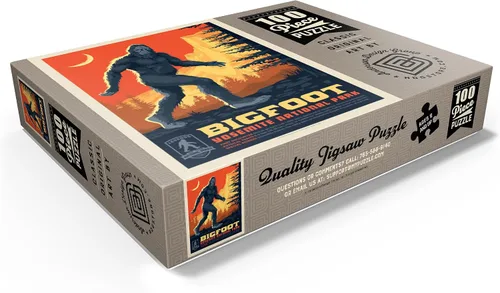 Miniatura 3 de MyPuzzle Legends of The National Parks: Yosemite's Bigfoot - Póster vintage - Rompecabezas de 100 piezas prémium para adultos