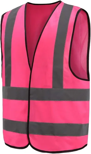 AYKRM chaleco de alta visibilidad de 12 colores con alta visibilidad reflectante para trabajo de construcción y seguridad (XS-8XL)