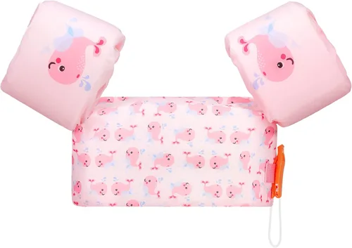 Miniatura 17 de MoKo Chaleco de natación para niños pequeños, flotadores de brazo de natación de 22 a 66 libras, niños y niñas, con dibujos animados, alas de agua