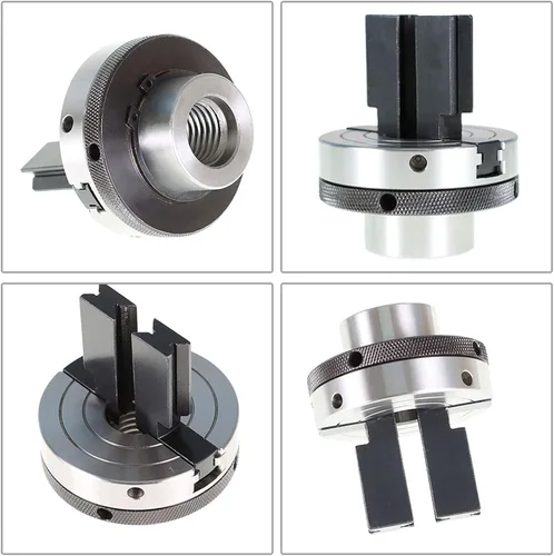 Miniatura 6 de findmall Portabrocas de torno de carpintería de 3-1/4 pulgadas con bolígrafo dedicado grande en blanco con 1 x 8TPI pre-roscado