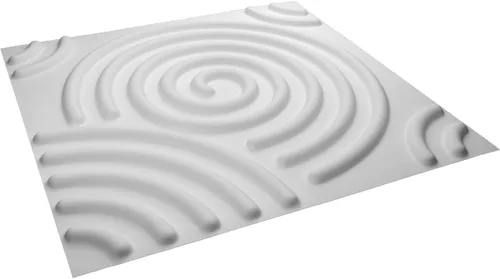 Miniatura 6 de Ekena Millwork WP20X20SPWH 19 5/8 pulgadas de ancho x 19 5/8 pulgadas de alto en espiral EnduraWall decorativo 3D Panel de pared cubre 2.67 pies