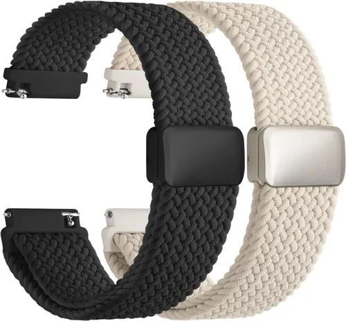 Miniatura 10 de Fullmosa Correas de reloj magnéticas de nailon de 0.787 pulgadas, correa de reloj de liberación rápida compatible con Garmin Vivoactive 6/5, Venu