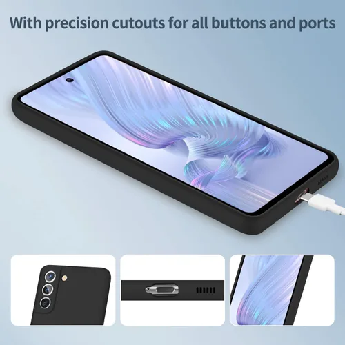 Miniatura 6 de Funda para Galaxy S21 FE, silicona líquida, delgada, suave, TPU Fit, protección de cuerpo completo, a prueba de golpes, para Galaxy S21 FE 6.4
