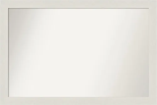 Miniatura 479 de Amanti Art Espejo de baño blanco para sobre el fregadero, 24 x 24 pulgadas, hecho a medida, espejo de tocador cuadrado blanco estrecho, marco