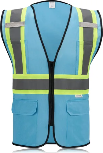 Miniatura 17 de Chaleco de seguridad reflectante de alta visibilidad con cierre y bolsillos O/Y Naranja