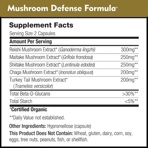 Miniatura 5 de DailyNutra Fórmula de defensa de hongos - Suplemento de apoyo inmunológico Hongos orgánicos, agua caliente extraída - Reishi, Chaga, Maitake