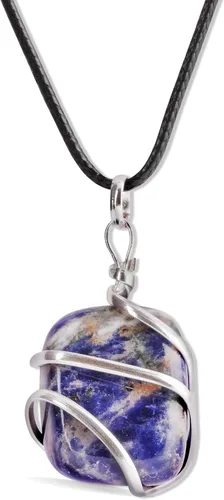 Miniatura 42 de PYOR Collar con colgante curativo de Reiki de cristal, gemas de buena suerte, prosperidad, riqueza, piedras preciosas naturales, collares de buena