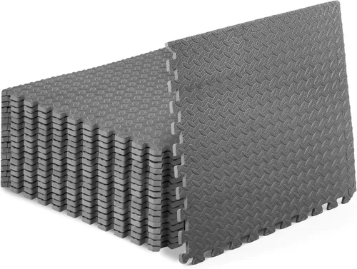 Miniatura 7 de ProsourceFit Tapete de ejercicio de rompecabezas de ½ pulgada, azulejos de espuma EVA entrelazados para gimnasio en casa, tapete
