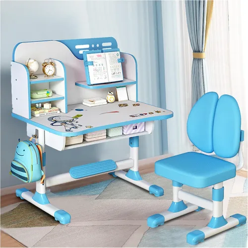 Juego de mesa y silla de estudio para niños, escritorio escolar grande para niños, mesa infantil de material ecológico, escritorio para niños de