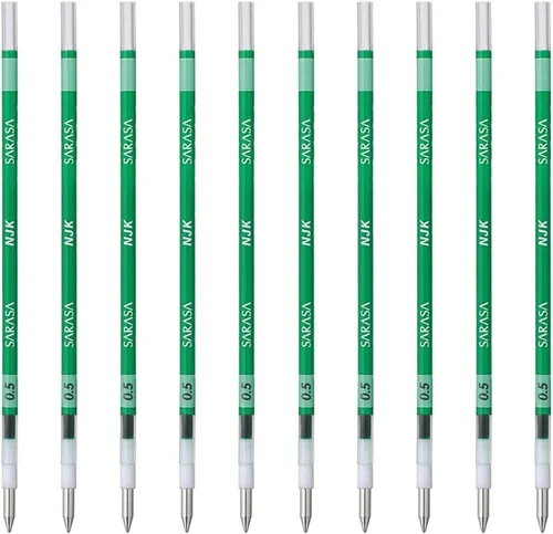 Miniatura 21 de Zebra BRNJK5BK - Recambio para bolígrafo, Sarasa, NJK-0.5, negro, 10