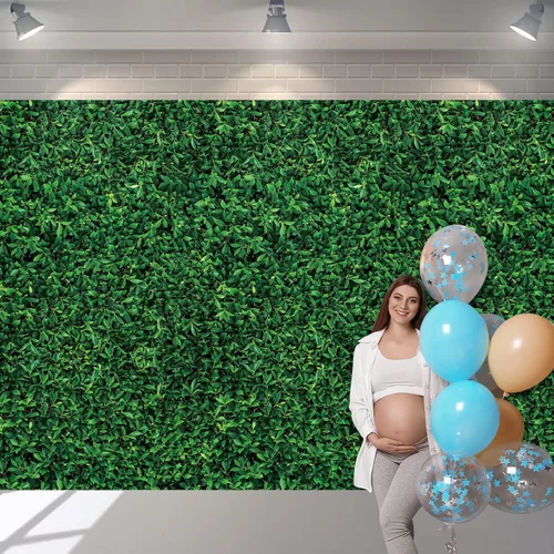 Miniatura 5 de Tatuo 1 Piezas Telón de Fondo de Hojas Verdes Jumbo para Fotografía Hoja 3D Impermeable Hojas de Árbol Fondo Accesorio para Cabina de Fotos Manteles