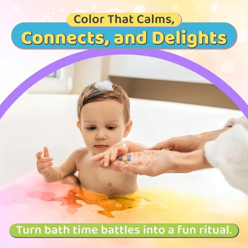 Miniatura 4 de Color MyBath - Tabletas de color de baño para niños, tarro de 300 unidades, cambio de color, no tóxico, no mancha, sin fragancia, mezcla tu propio
