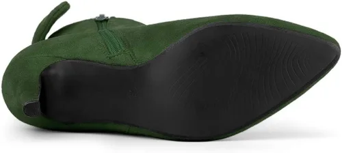 Miniatura 6 de Allegra K Botines de tacón de aguja con punta puntiaguda para mujer