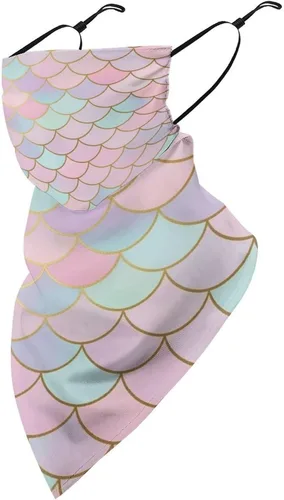 Miniatura 18 de Bufanda triangular reutilizable con cinta elástica para las orejas, protección solar UV