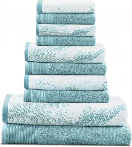 Miniatura 31 de SUPERIOR Juego de 6 toallas de algodón surtido de 6 piezas, incluye 2 toallas de baño, 2 manos, 2 toallas faciales, suaves, absorbentes, accesorios