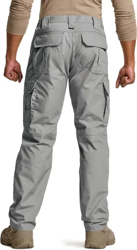 Miniatura 8 de CQR Pantalones tácticos para hombre, resistentes al agua, pantalones cargo Ripstop, ligeros EDC trabajo, senderismo, ropa para exteriores