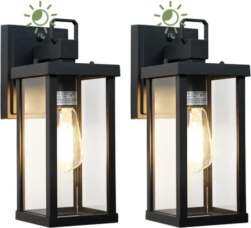 LITFIT Iluminación exterior de 12.5 pulgadas del anochecer al amanecer, luces de garaje al aire libre para montaje en pared, luces de porche