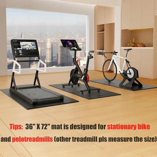 Miniatura 2 de Cycleclub Alfombrilla de bicicleta compatible con bicicleta Peloton, elíptica, alfombra de cinta de correr, 0.236 in de grosor, almohadilla