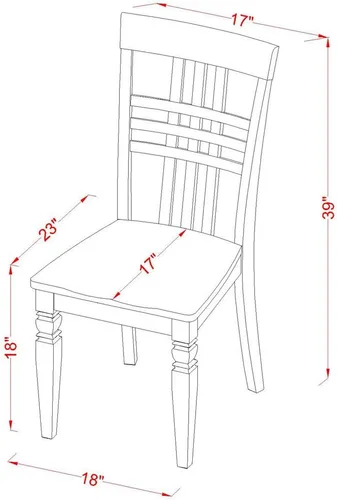 Miniatura 3 de East West Furniture LGC-LWH-W Sillas de comedor, lino blanco