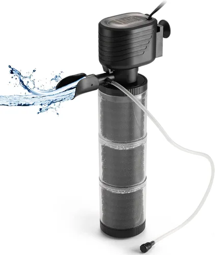 Miniatura 9 de XpertMatic - Filtro de acuario de 45 W, filtro sumergible para tanque de peces bomba de agua para tanques de peces de hasta 220 galones, filtro