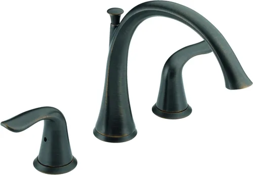 Miniatura 10 de Grifo Delta Faucet Lahara de 2 Manijas Widespread para Bañera Romana - Níquel Cepillado - Acero Inoxidable T2738-SS