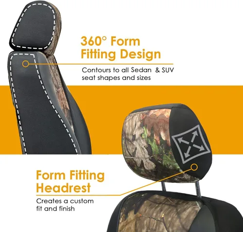 Miniatura 3 de LPI Truck Mossy Oak - Fundas de asiento de automóvil resistentes para asientos delanteros; se adapta a sedanes y SUV, incluye bolsillos