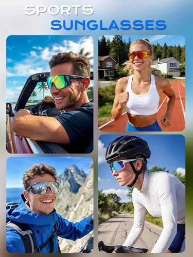 Miniatura 7 de BangLong Gafas de sol deportivas para mujeres y hombres, protección UV400, para ciclismo, correr, béisbol, pesca, conducción