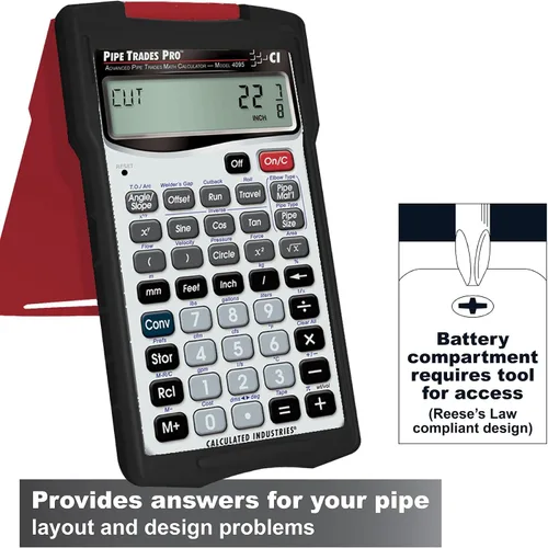 Miniatura 2 de Calculadora para matemática oficio tubo avanzado Pro 4095 oficios tubos Advanced Pipe Layout and Design Math, For Pipefitters, Steamfitters