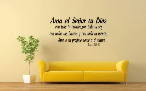 Miniatura 2 de Lucas 10:27, 11"x22" Vinilo por Pared, Ama Al Señor Tu Dios Con Todo Tu Corazón, Con Todo Tu Ser, Con Todas Tus Fuerzas Y Con Toda Tu Mente, Ama a