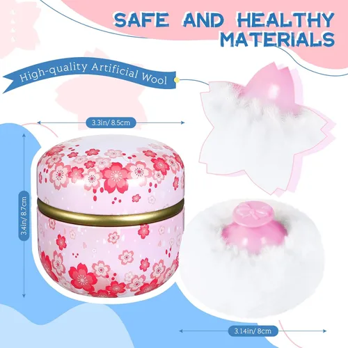 Miniatura 2 de Zopeal Kit de soplo de polvo para polvo, contenedor de cosméticos para el cuerpo, contenedor suave para bebés y mujeres, viaje a casa, caja