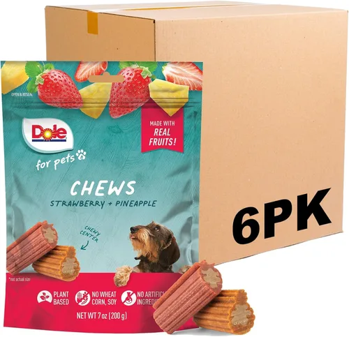 Miniatura 8 de Dole para Mascotas Masticables para Perros Recién Traídos, Golosinas para Perros Surtidas Sabor Plátano y Calabaza, 7oz Con Sabor de Verduras