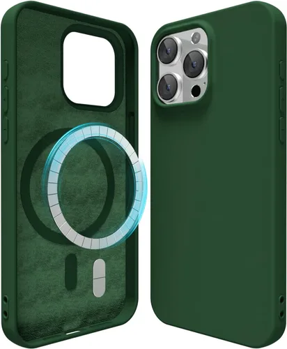 Miniatura 21 de oakxco Funda de silicona para iPhone 12 Pro Max, magnética, compatible con carga inalámbrica Magsafe, cubierta protectora de goma suave y delgada