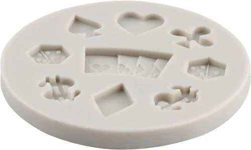 Miniatura 4 de Sijiangmold Moldes de silicona de póquer, juego de cartas de casino, molde de fondant de chocolate para decoración de cupcakes, decoración