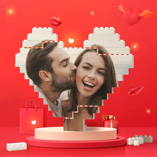 Miniatura 5 de Ladrillo de Construcción Personalizado Rompecabezas de Bloque de Foto Personalizada con Forma Vertical-Rectangular Imagen Personalizada Regalos
