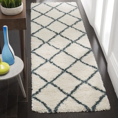 Miniatura 42 de SAFAVIEH - Alfombra de la colección Hudson Shag, diseño de enrejado moderno, no desprende pelusa y fácil de cuidar, 2 pulgadas de grosor, ideal