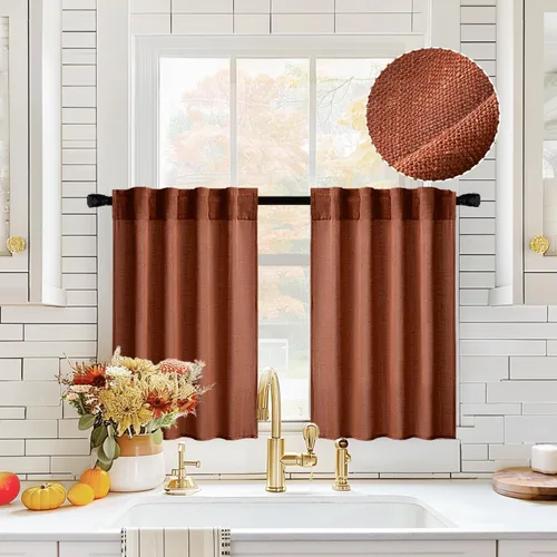 Miniatura 98 de MIULEE Cortinas de lino blanco de 108 pulgadas de largo para dormitorio, sala de estar, cortinas de ventana con textura de lino suave y grueso, Lino