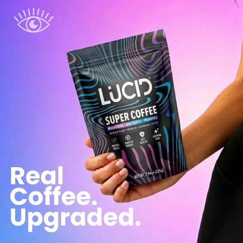 Miniatura 2 de Lucid Superfood Café Orgánico de Hongos con Nootrópicos - Melena de León, Tremella, Cordyceps y Cola de Pavo - Café Instantáneo de Hongos