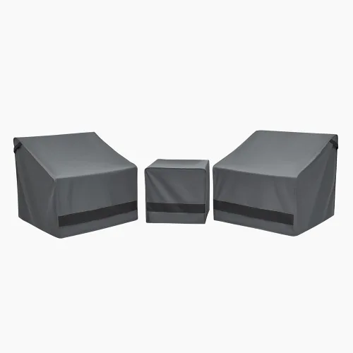 Miniatura 8 de Loriano Juego de fundas para muebles de patio, 3 piezas, impermeables, 600D resistentes al agua, juego de fundas para muebles de césped
