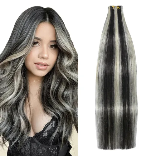 Miniatura 20 de WindTouch Extensiones de cabello humano con cinta adhesiva, color rojo, 20 unidades, 14 pulgadas, #rojo, 1.06 oz