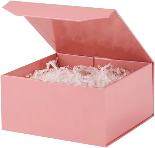 Miniatura 7 de 5 cajas de regalo rosa con cinta de 9.5 x 7 x 4 pulgadas, caja de regalo resistente con tapa para embalaje de regalo, cajas de almacenamiento