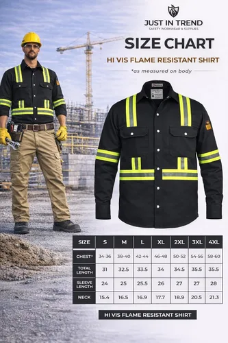 Miniatura 6 de Camisa Hi Vis de alta visibilidad FR resistente al fuego - 88% C/12% N - 7oz Azul marino