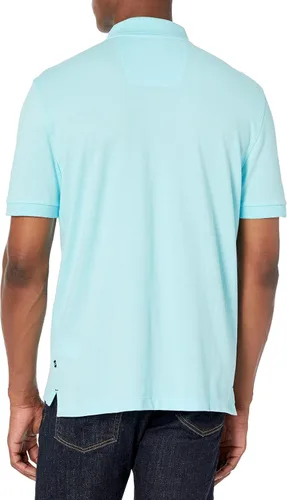 Miniatura 2 de Nautica Polo piqué de algodón liso de manga corta para hombre Negro True Black