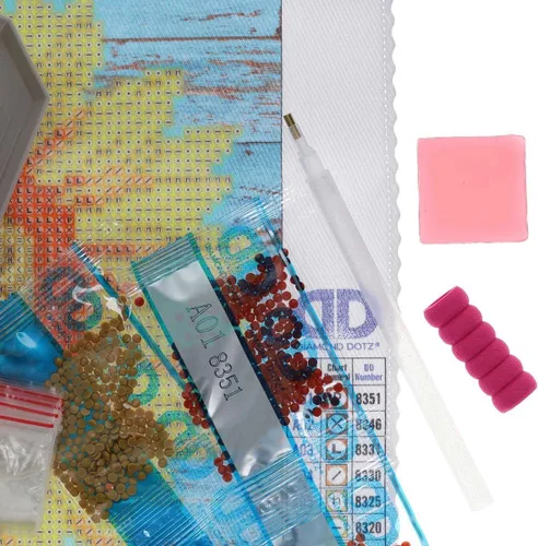 Miniatura 5 de DIAMOND ART BY LEISURE ARTS Kits de pintura de diamantes para adultos de 8 x 8 pulgadas, girasol principiante, taladro completo, kits de arte