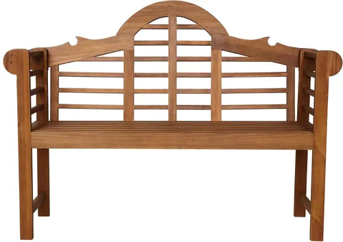 Miniatura 7 de JONATHAN Y Lutyens BNH103A - Banco de jardín de madera de acacia de 51 pulgadas, banco de jardín para 2 personas con respaldo arqueado de listones