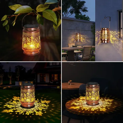 Miniatura 5 de Farol solar impermeable para exteriores, decoración de jardín, regalos de cumpleaños de Navidad para mujeres, mamá, abuela, jardín decorativo