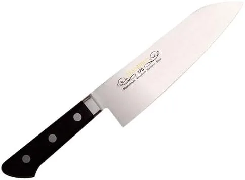 Masahiro Santoku - Cuchillo gyuto con borde de acero molibdeno, 6.9 pulgadas (6.9 in)