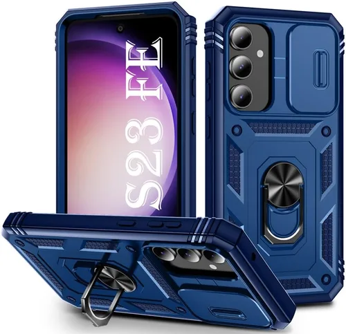 Miniatura 121 de PASNEW Funda para Samsung Galaxy S22 Ultra 5G, cubierta de cámara deslizante y soporte de dedo de metal giratorio de 360°, militar, resistente, a
